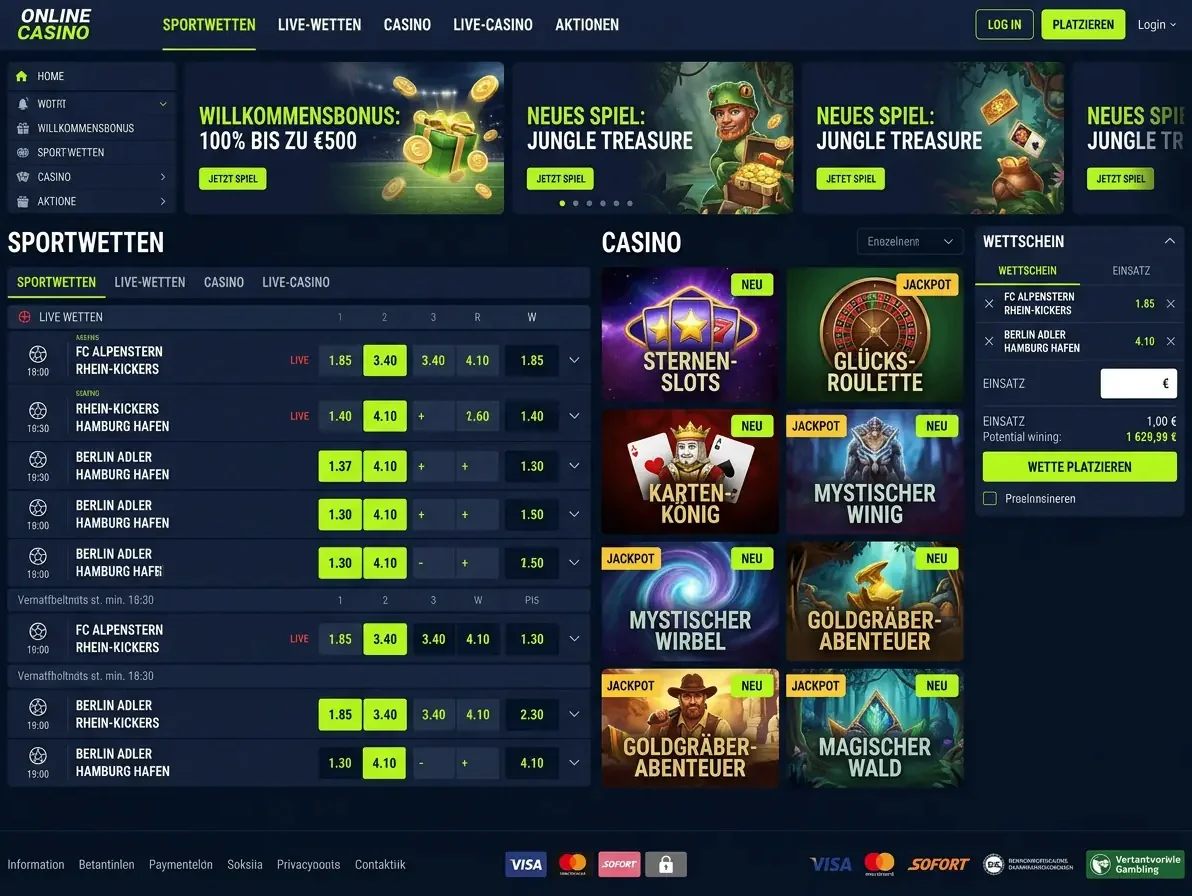 Beton — Spiele und Quoten