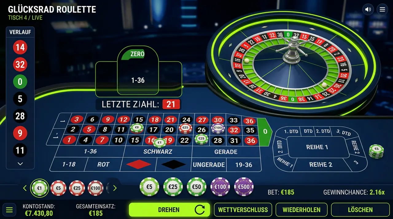 Tischspiele & Video Poker · Beton